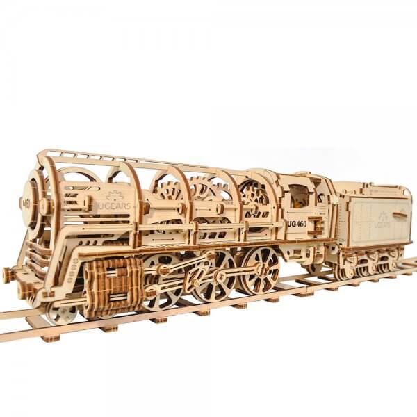 UGEARS Railway platform Mechanical 3D Puzzle DIY Wooden Construction Set 