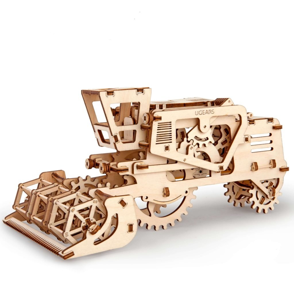 3D Mechanical Puzzle HARVESTER wooden construction kit woodcraft moving model 