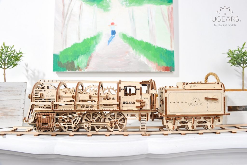 UGears Steam Locomotive - Mechanical 3D Model of Train