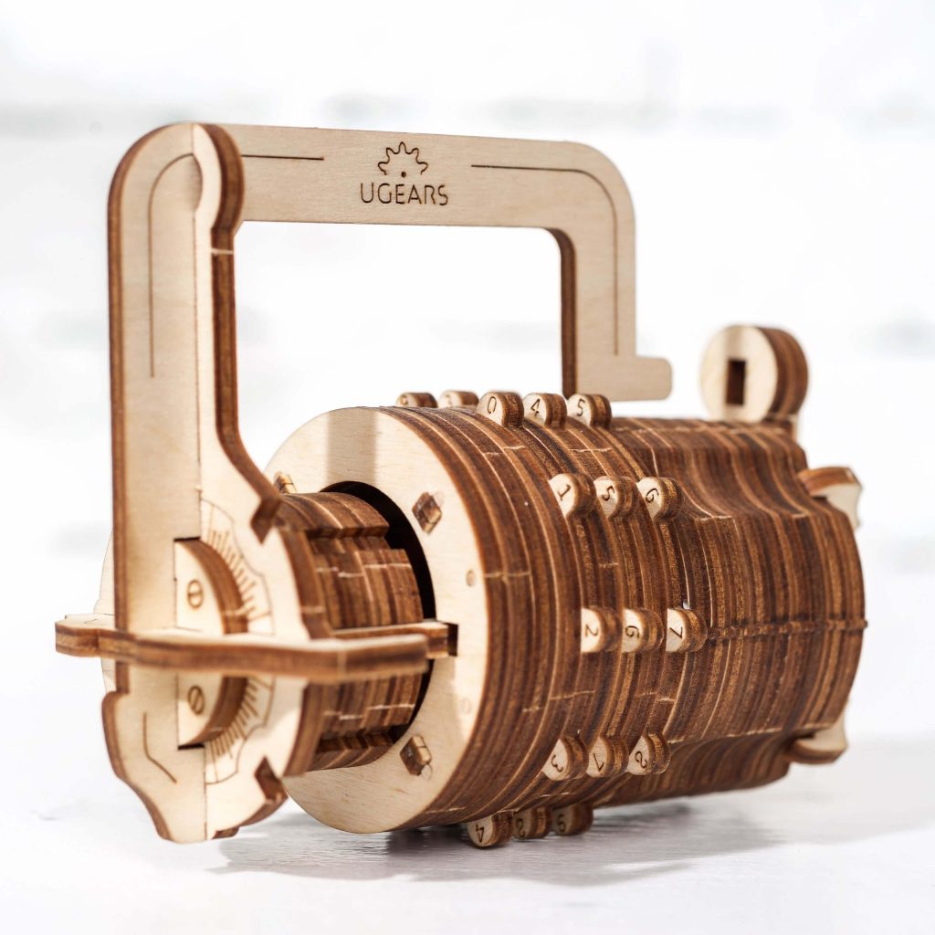 Details about   UGears Mechanical Model 34 Parts Wooden Combination Lock 