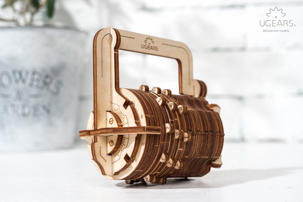 UGEARS Utg0017 Combination Lock Wooden 3d Mechanical Puzzle for sale online