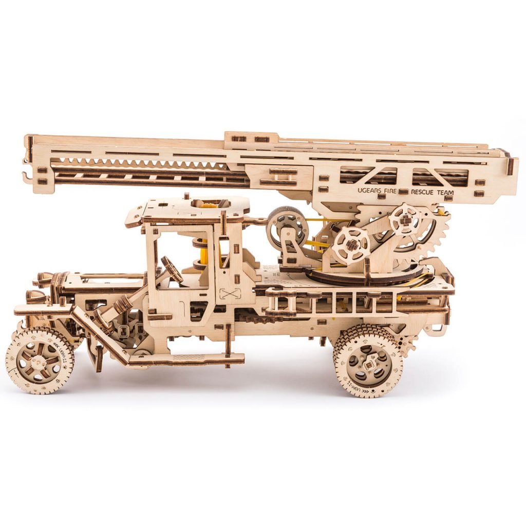 Fire Engine Ladder Lorry Metal Model Kit 3D Laser Cut Puzzle Rescue Vehicle 