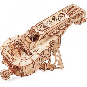UGears Mechanical Wooden Model 3D Puzzle Kit Hurdy-Gurdy Assembled