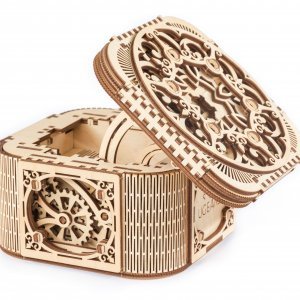 UGears Mechanical Wooden Model 3D Puzzle Kit Treasure Box