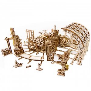 UGears Mechanical Wooden Model 3D Puzzle Kit Robot Factory ASSEMBLED