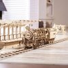 UGears Locomotive + Railway Platform + Rails Wooden 3D Model 12748