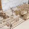 UGears Locomotive + Railway Platform + Rails Wooden 3D Model 12749