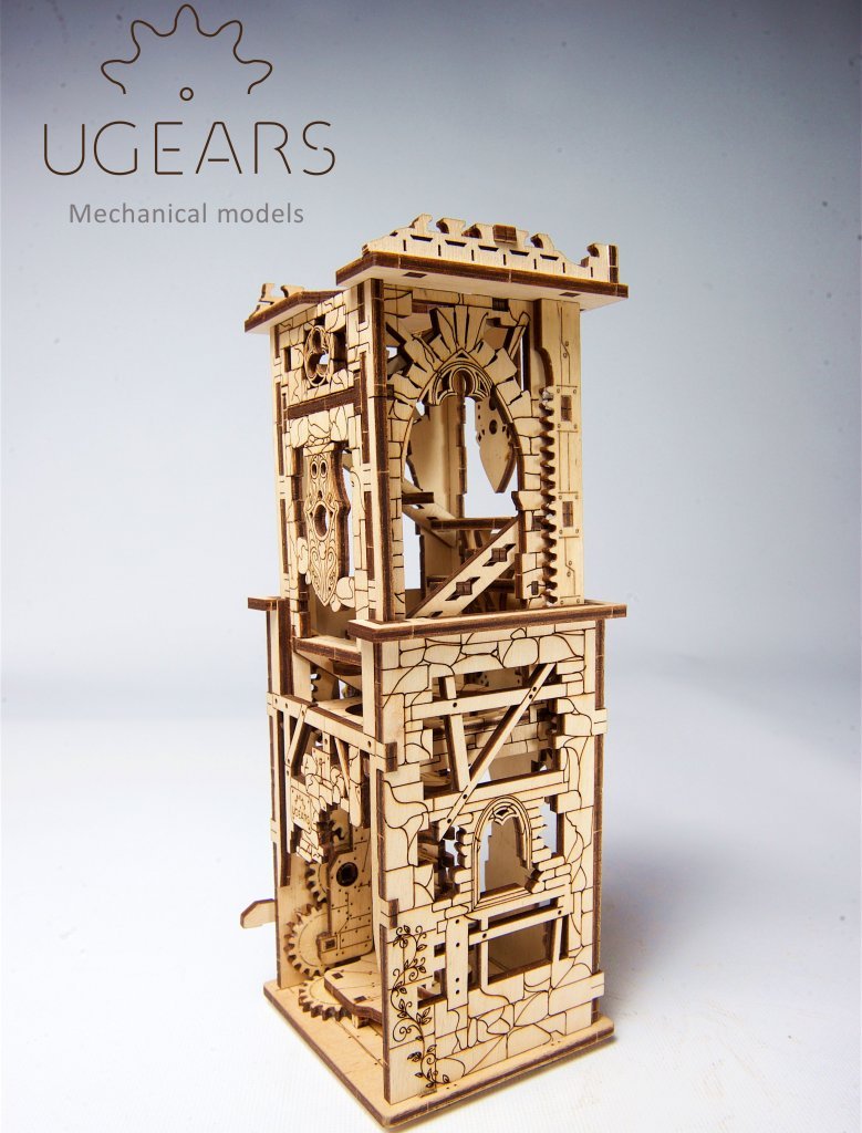 してタワー UGEARS ArchballistaTower メカニカル3Dモデル 木製 知育者 大人 ティーン用 誕生日プレゼント :YS0000028537726930:kikus