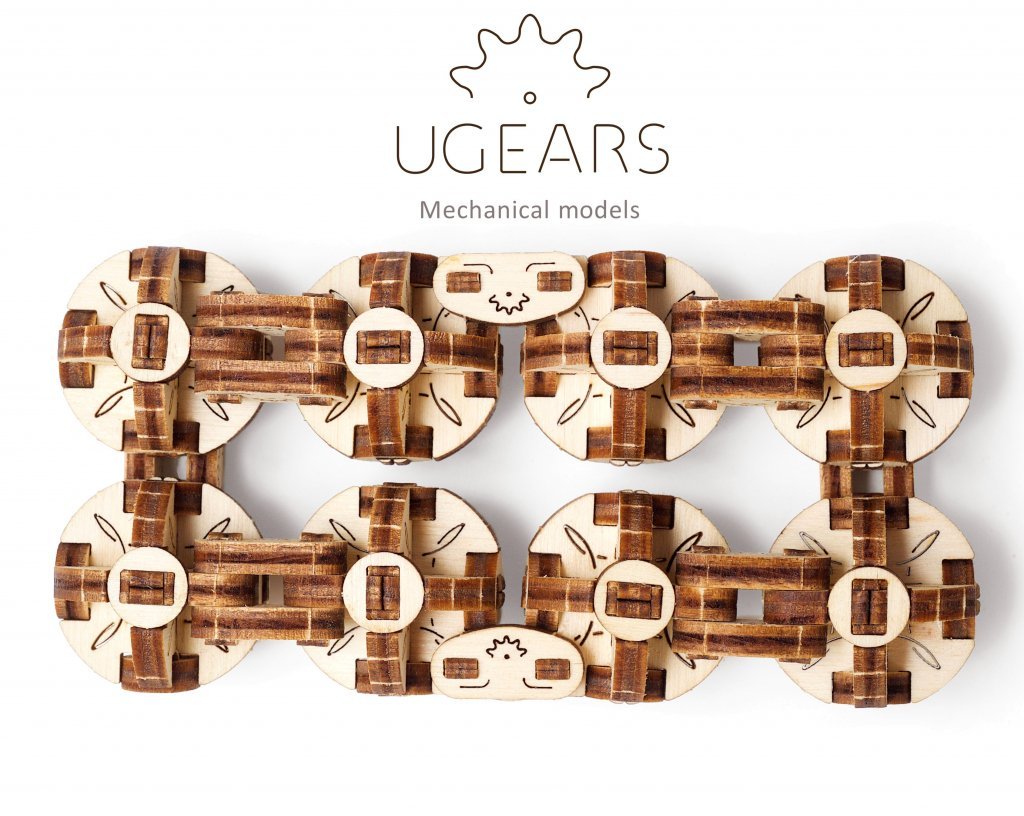 Ideal Gift for Adults and Teens SG_B07C6Q5R9G_US UGEARS Flexi-Cubus Brainteaser Wooden Puzzle 3d Mechanical Model 