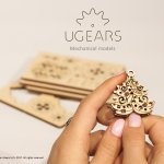 UGears Mechanical Wooden Model 3D Puzzle Kit U-Fidgets Happy New Gears