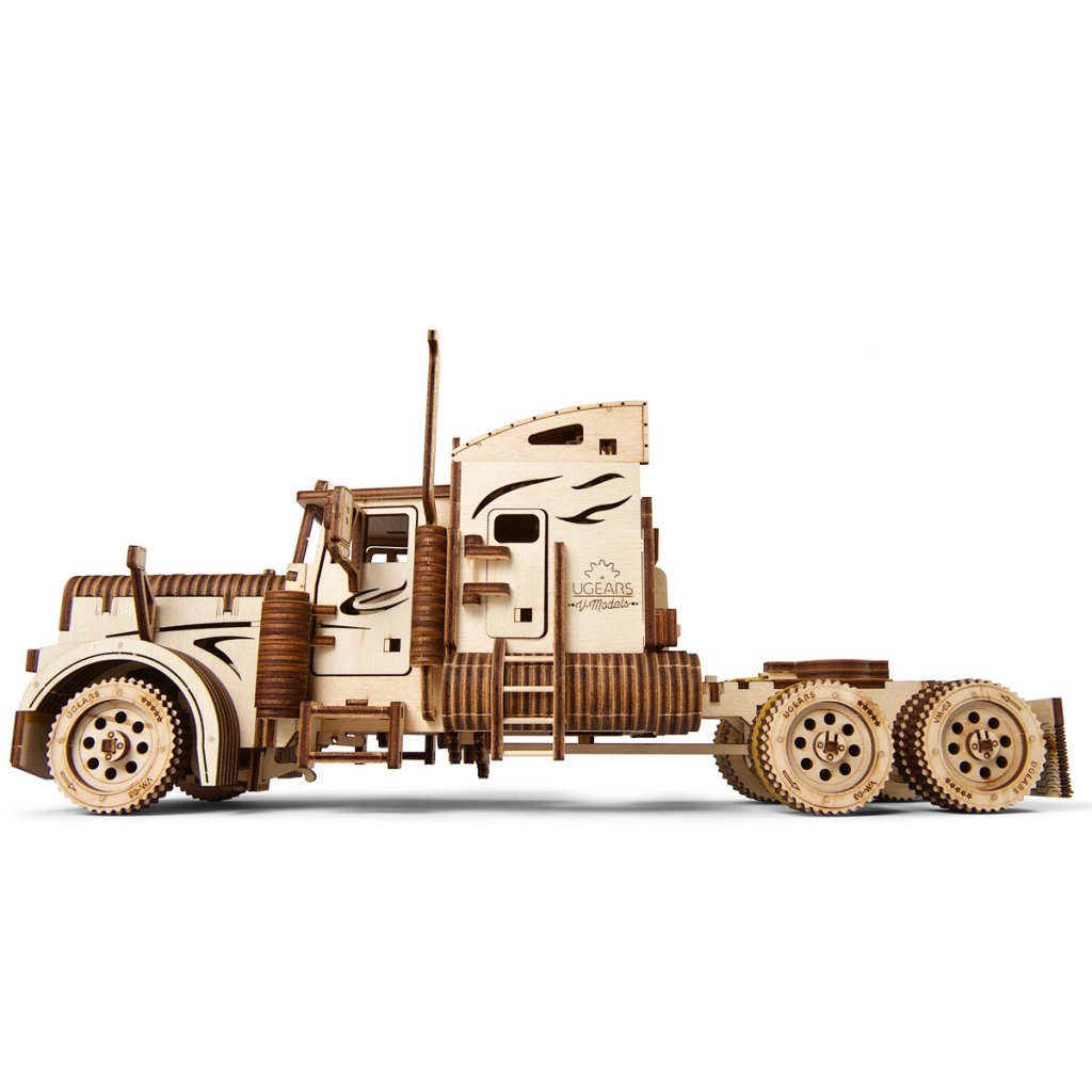 Ugears Holz Modellbau Heavy Truck LKW mit Trailer Anhänger Set