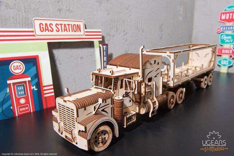 UGears Heavy Boy Truck VM-03 Trailer wooden puzzle and 