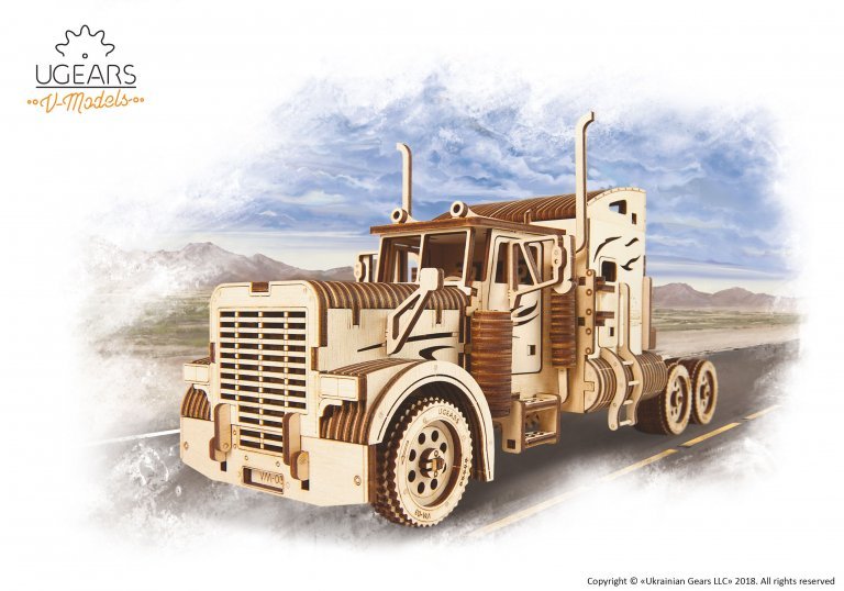 UGears Heavy Boy Truck VM-03 wooden puzzle and construction kit 