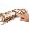 UGears V-Express Steam Train with Tender Wooden 3D Model 15802