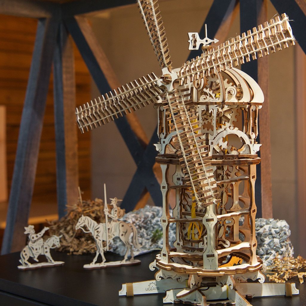 UGEARS Windmühle mit Antrieb 3D Puzzle Holzmodell