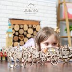 UGears Mechanical Wooden Model 3D Puzzle Kit Royal Carriage