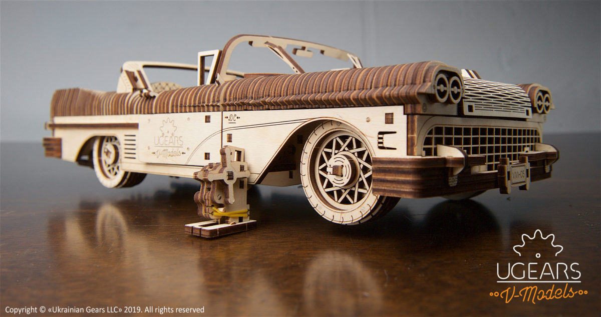 UGears Mechanical Wooden Model 3D Puzzle Kit Dream Cabriolet VM-05