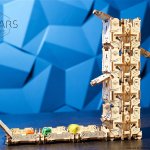 UGears Mechanical Wooden Model 3D Puzzle Kit Modular Dice Tower