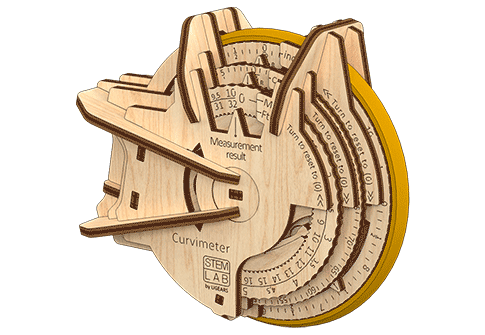 Ugears STEM lab Curvimeter wooden puzzle and construction kit | Ugears Mechanical Model 2