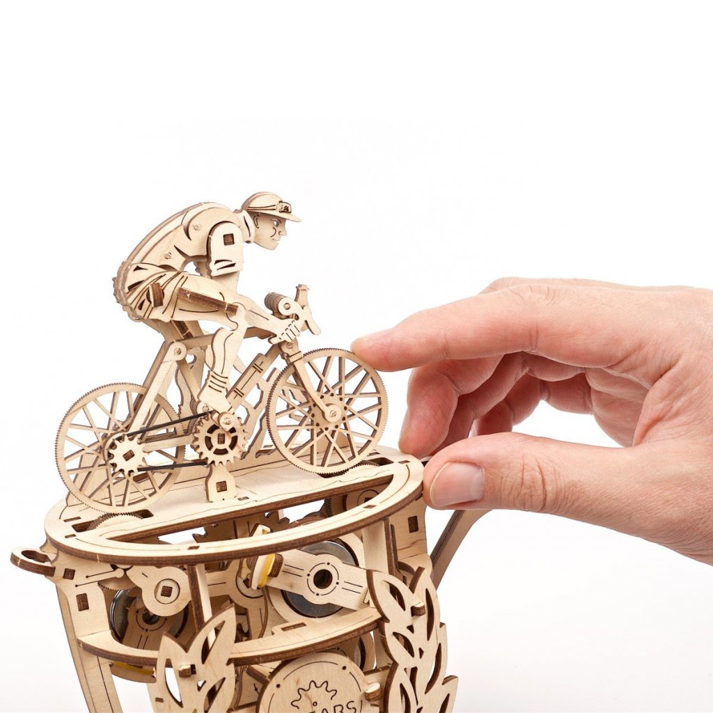 Details about   USA STOCK UGears Automaton Cyclist Biker Trophy 3D Wooden Mechanical Puzzle 