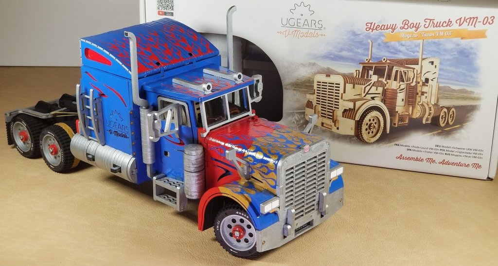 Maquette 3D en bois 'UGEARS' Camion Heavy Boy 38x13.5x17.8 cm - La